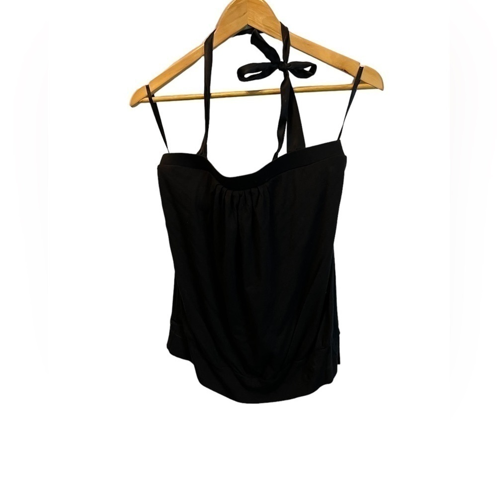 JACOB Halter Loose Fit Built in Bra Bubble Stretch Top M